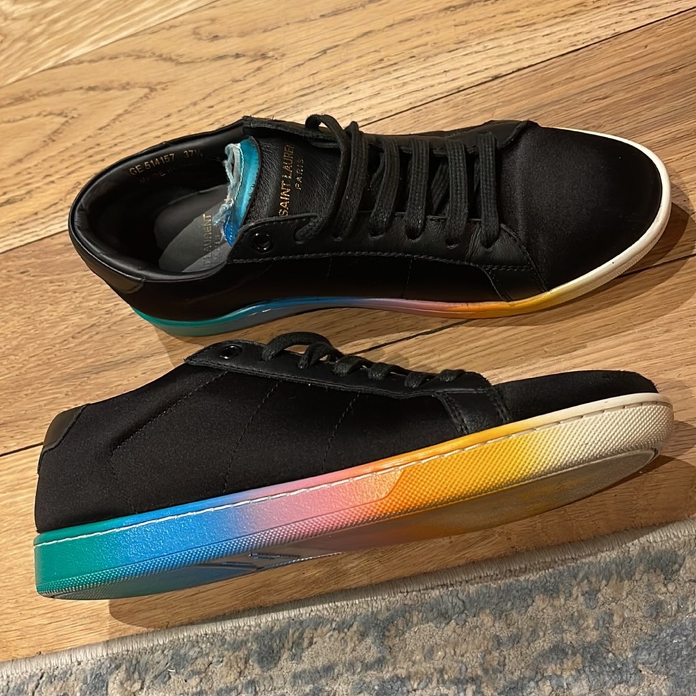 💥 Closet Clear Out Sale Authentic Saint Laurent Rainbow Sneakers sz 7.5 Italy